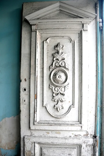 Wood decorated gate — Stock Photo, Image