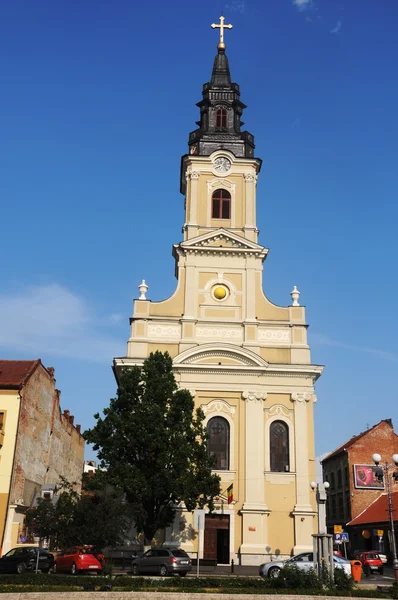The church with moon Oradea — Stock Photo, Image