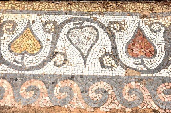 Knihovna Hadrián - Atény Řecko - římská mozaika — Stock fotografie