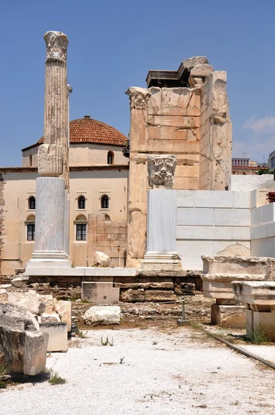 Die bibliothek hadrian - athens griechenland — Stockfoto