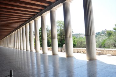 Antik agora - Atina Yunanistan - stoa attalos yeniden