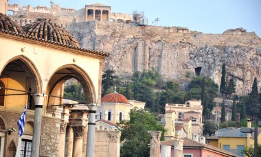 View of Athenian Acropolis -Athens Greece clipart