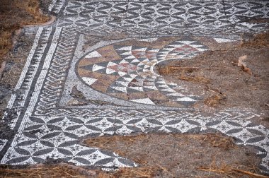 Ancient Agora - Athens Greece - Roman Mosaic clipart