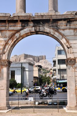 Arch of Hadrian detail - Athens Greece clipart