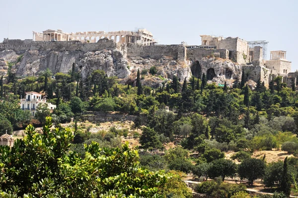 Oude agora - athens, Griekenland - uitzicht op de Akropolis — Stockfoto
