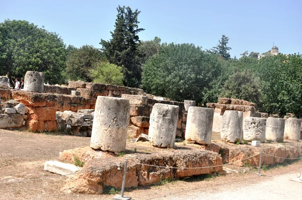Ágora Antiga - Atenas Grécia - Stoa Médio — Fotografia de Stock