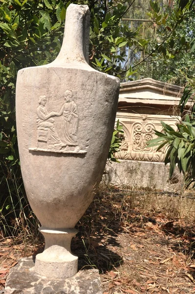 Antika agora - Aten Grekland - skulpterade potter — Stockfoto
