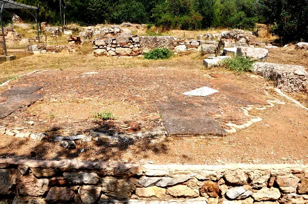 Ancient Agora - Athens Greece - Ruins of Roman House — Stock Photo, Image