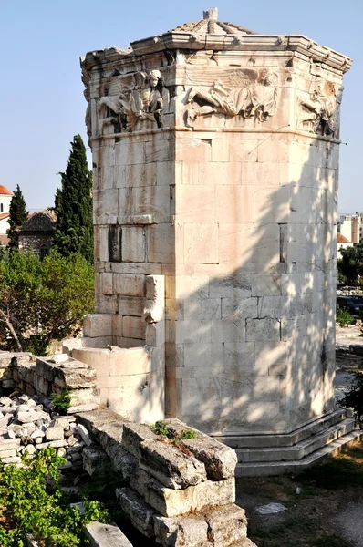 Ágora romana - Atenas Grecia - Horologion of Kyrrhestos (Torre de los vientos ) — Foto de Stock
