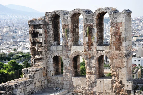 剧场 herodes atticus 详细信息-希腊雅典 — 图库照片