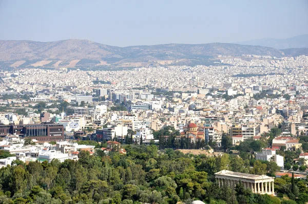 Ágora Antigua - Atenas Grecia - Vista al Templo de Hefetos —  Fotos de Stock