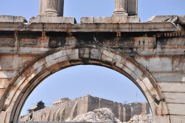 Boog van Hadrianus detail - Athene Griekenland — Stockfoto