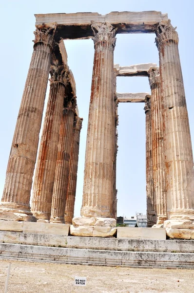 Az olümposzi Zeusz templom (Olympieion) részletek - Athén, Görögország — Stock Fotó
