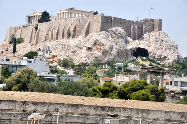 Pohled do aténské Akropole - Atény Řecko — Stock fotografie