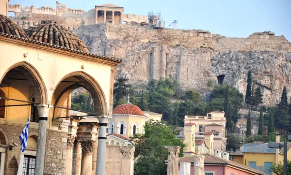 View of Athenian Acropolis -Athens Greece Stock Image