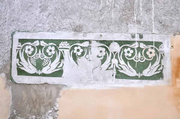Banffy palace bontida cluj - dekorierte Wand — Stockfoto