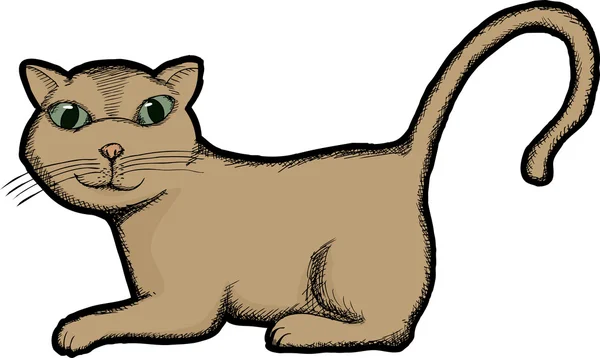 Zittende kat — Stockvector