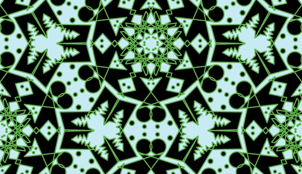 녹색 원형 원활한 패턴 — 스톡 벡터