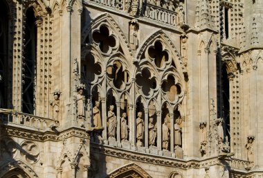 burgos Katedrali asıl cephe detayları. İspanya