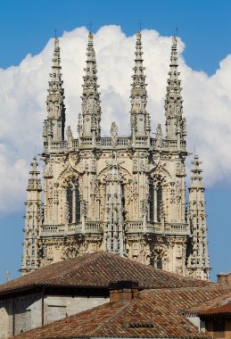 burgos Katedrali Doğu yüzü bir kubbe. İspanya