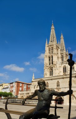 burgos Gotik Katedrali Güney yüzü. İspanya
