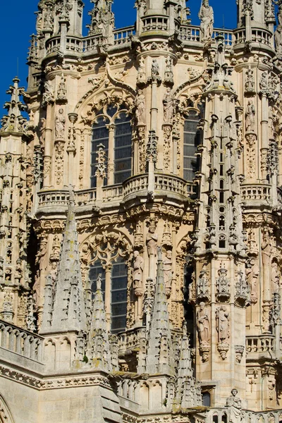 Gotiska kupolen i öst inför burgos katedral. Spanien — Stockfoto