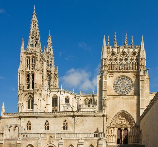 Fachada Sarmental da Catedral Gótica de Burgos. Espanha — Fotografia de Stock