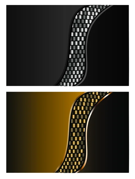 Fondo técnico de diseño negro dorado plateado metálico abstracto. Diseño de textura cuadrada. Fondo de concepto geométrico poligonal. Vector e ilustración — Vector de stock