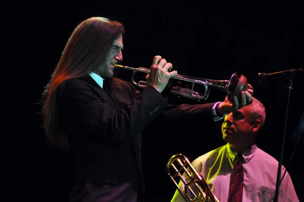 Trumpetist 및 trombonist — 스톡 사진