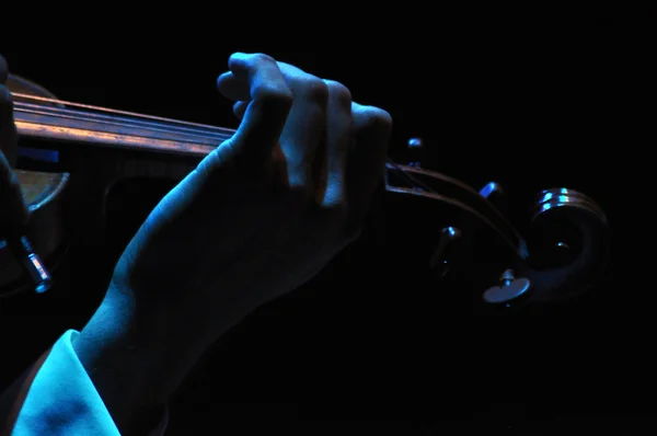 Skrzypek gra na jego instrumentu — Zdjęcie stockowe