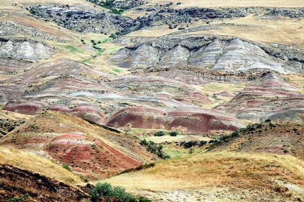 Červené vyprahlé kopce — Stock fotografie