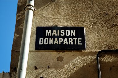 The birthplace of Napoleon Bonaparte in Ajaccio, Corsica clipart