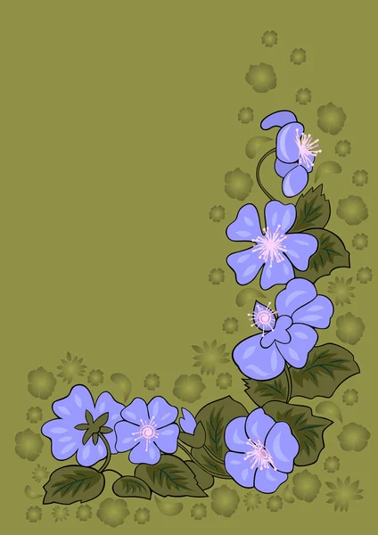 Abstrakte florale Ecke mit Hintergrund — Stockvektor