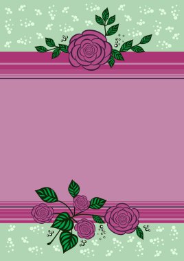 Frame with abstract flowers and dackground clipart