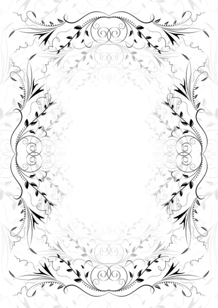 Astratto ornamento floreale su sfondo bianco — Vettoriale Stock