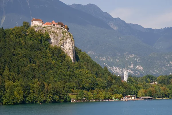Castillo e iglesia de Bled — Foto de Stock