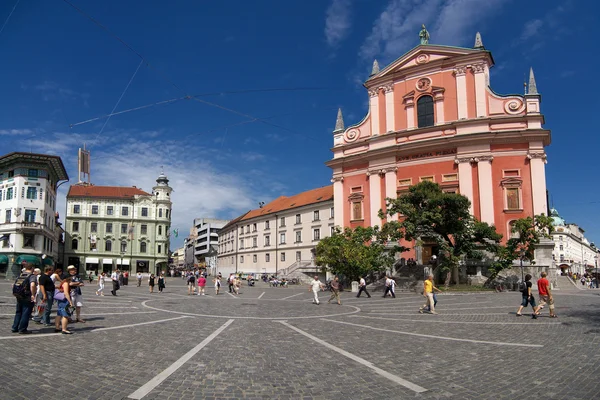 Preseren náměstí, Lublaň — Stock fotografie