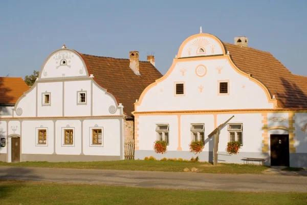 Baroque houses on Holasovice — Stock Photo, Image