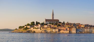 Rovinj at dusk clipart