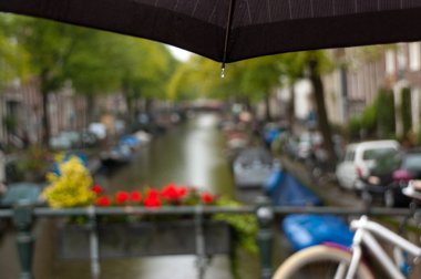 Rainy Amsterdam clipart