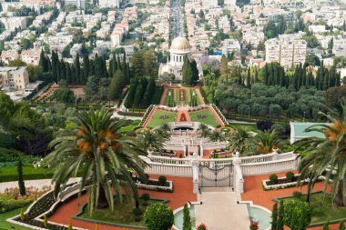 The Bahai Gardens in Haifa Israel clipart