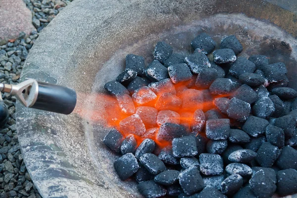 stock image BBQ Grill briquettes