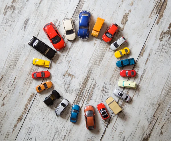 Renk araba oyuncak — Stok fotoğraf