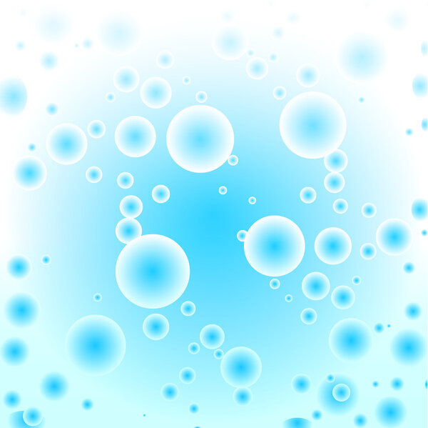 Blue bubbles in water