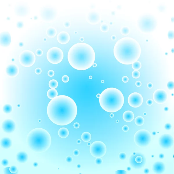 Blue bubbles in water — Stock Vector