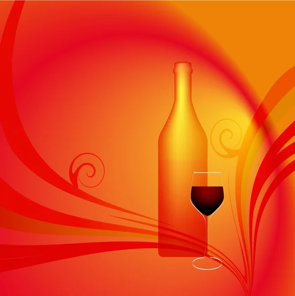 Un verre de vin rouge — Image vectorielle