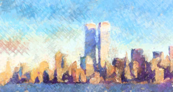 Painting new york — Stock Photo, Image