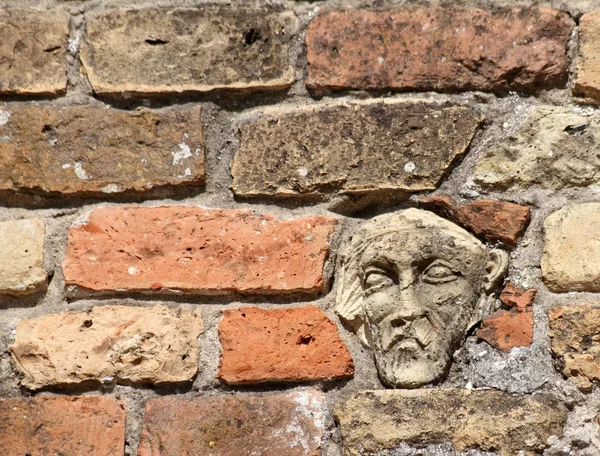 Detalhe da fachada de tijolo — Fotografia de Stock