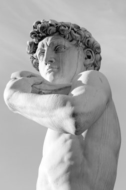 Famous renaissance sculpture of David by Michelangelo clipart