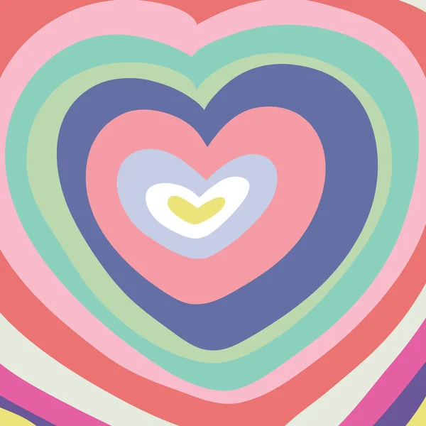 Большое цветное сердце — стоковый вектор
